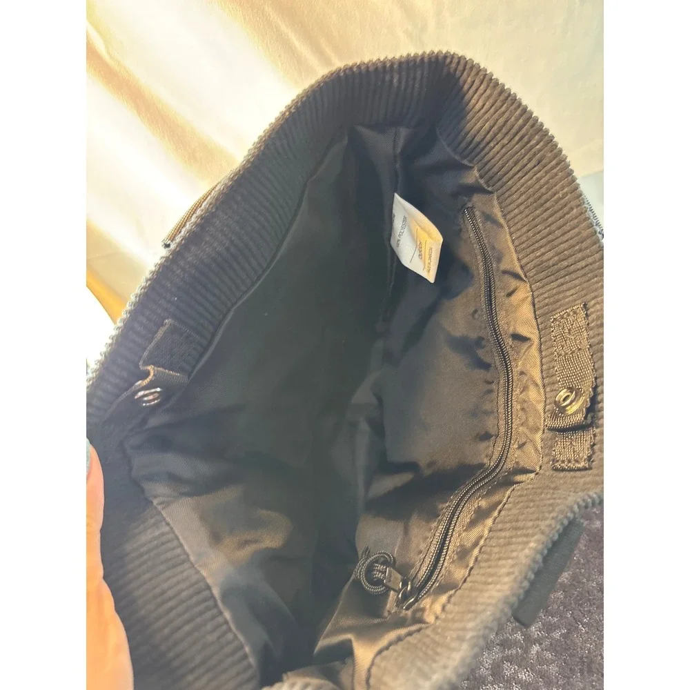 Adidas Corduroy Mini Tote Black Crossbody Bag IU9296 NWT